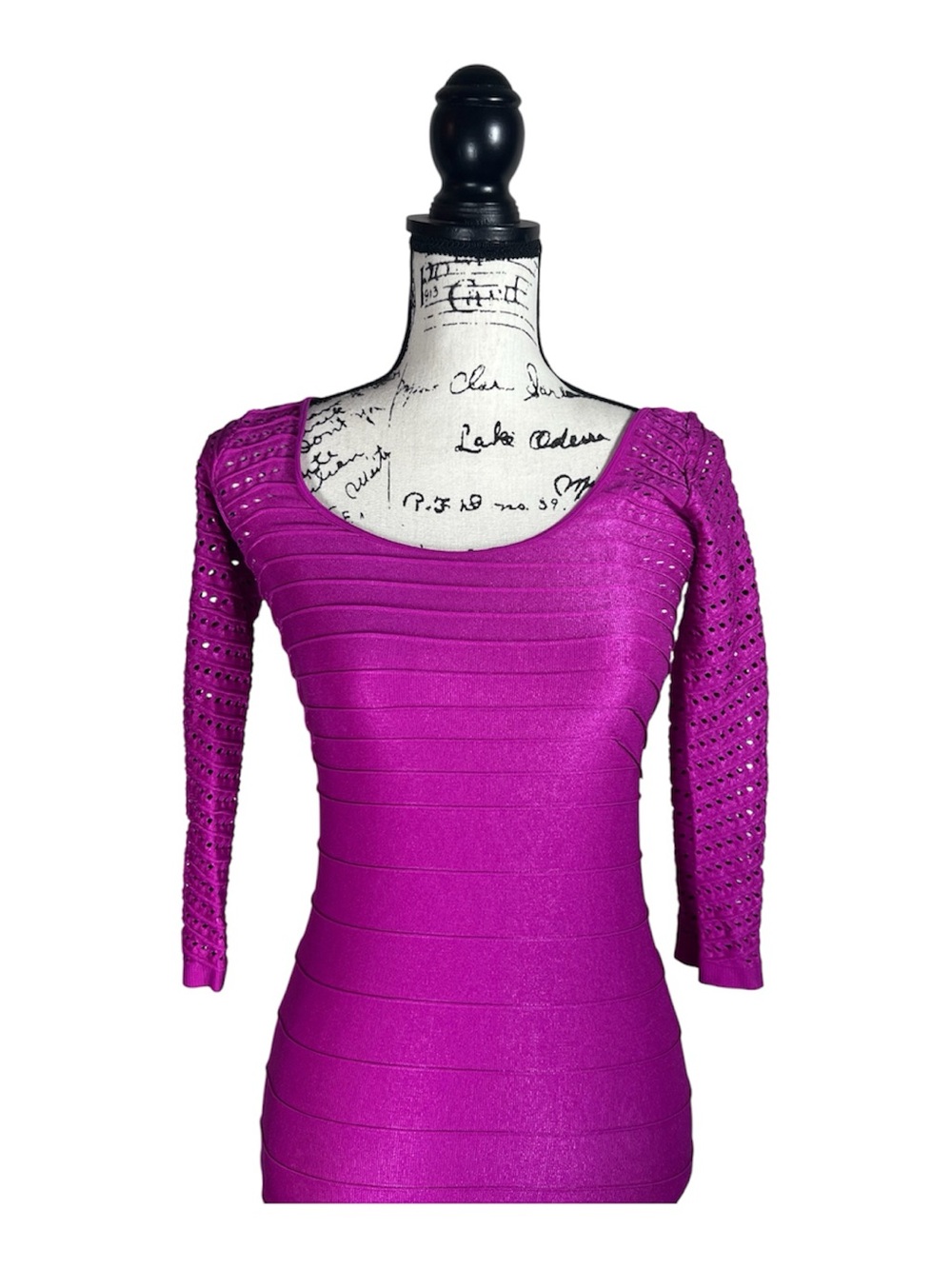 Bebe Bodycon Scoop Neck Dress Size M/L